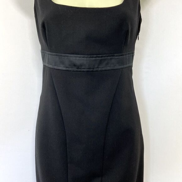 Love Moschino Dress Black Sheath  Wool Blend Empire Line NWOT Sz 4 - Picture 6 of 10